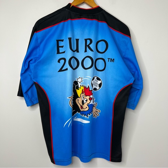 UEFA EURO 2000 Football Soccer Mascot All Over Print Vintage Jersey Mens XL - Picture 5 of 9
